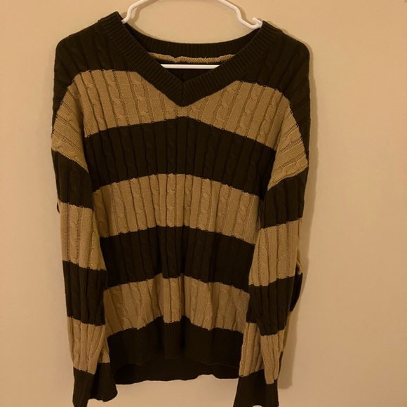 Cute Brown Stiped Knitted Sweater - Picture 8 of 8